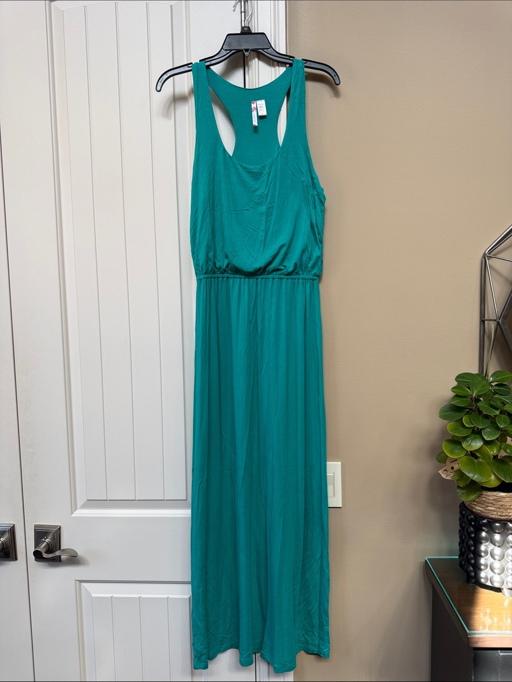 6 degrees Teal Racerback Maxi Dress